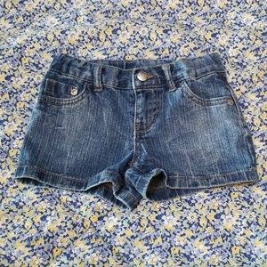 🍭3T dark denim adjustable waiste shorts